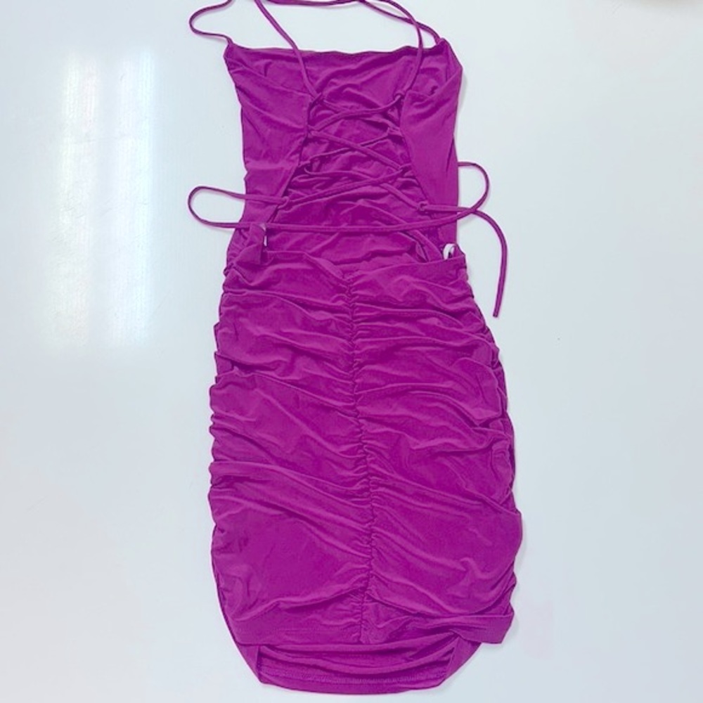 Ruched Criss-Cross Back Dress
